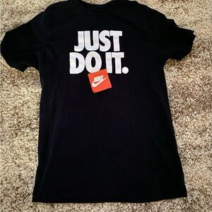 Nike Black Tee with White Lettering